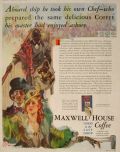 1930 Maxwell House Coffee Ad ~ His Own Chef