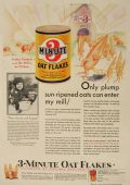 1930 3-Minute Oat Flakes Ad ~ Plump & Sun Ripened