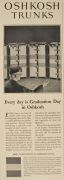 1930 Vintage Oshkosh Steamer Trunk Ad