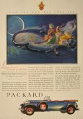 1930 Packard Ad ~ Arabian Nights Flying Carpet Art