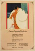 1929 Powers Engraving Ad ~ Car Becker Nude Woman Deco Art