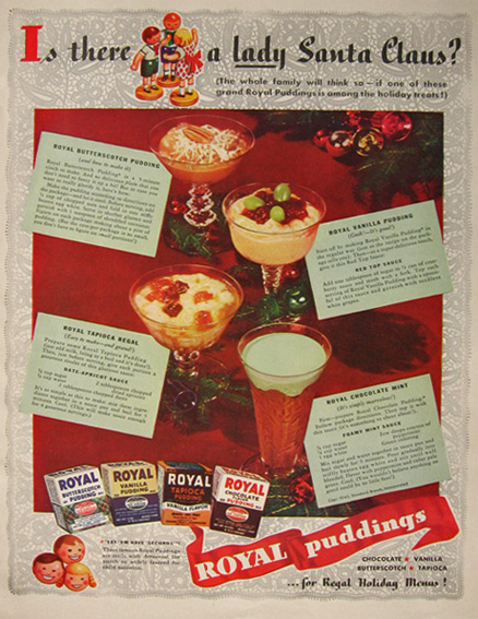 1941 Royal Pudding Ad with Recipes