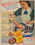 1940 Vintage S.O.S. Scouring Pads Ad