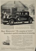 1930 Studebaker President Eight Photo Ad ~ Free Wheeling