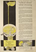 1930 Sunkist Lemons Ad ~ Salad Dressing Recipe