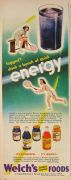 1946 Welch's Grape Juice Ad ~ Quick Energy