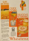 1930 Wheatena Cereal Ad ~ Sun Browned, Quick Cooking