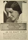 1930 Wrigley's Double Mint Gum Ad ~ Beauty Secret