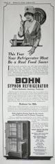 1918 WWI Bohn Syphon Refrigerator Ad ~ Food Saver