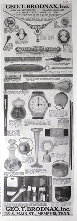 1917 Geo. T. Brodnax Jewelry & Silver Ad