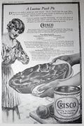 1916 Crisco Shortening Ad ~ Luscious Peach Pie