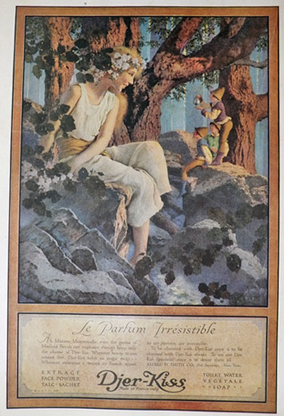 1917 ORIGINAL Djer Kiss Ad ~ Maxfield Parrish