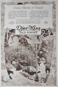 1918 Djer Kiss Face Powder Ad ~ Swans