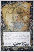 1917 Djer Kiss Ad ~ Woman at Fountain