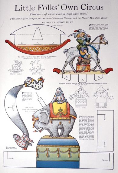 1918 Little Folks Own Circus Cut-Outs Paper Dolls
