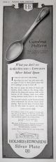 1918 Holmes Edwards Silveplate Ad ~ Carolina