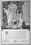 1918 Ivory Soap Ad ~ Child Gets Foot Bath