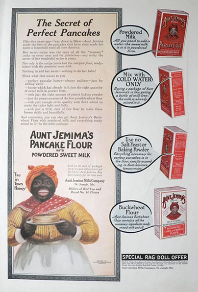 1916 Aunt Jemima Pancake Flour Ad ~ "I'se in Town Honey" ~ Black Americana