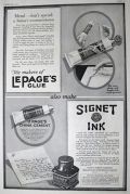 1918 LePages Glue & Signet Ink Ad