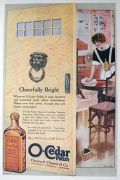 1916 O-Cedar Furniture Polish Ad ~ Lion Head Door-Knocker
