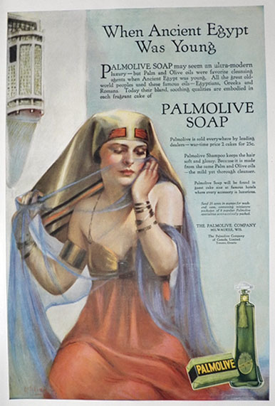 1918 Palmolive Soap Ad ~ Neysa McMein ~ Egyptian Woman