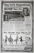 1916 Hump Hair Pins Ad ~ Hippodrome Ice Skaters