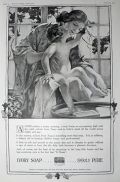 1916 Ivory Soap Ad ~ Mom with Nude Child ~ Clara Elsene Peck