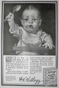 1916 Kellogg's Corn Flakes Ad ~ J.C. Leyendecker ~ Baby with Spoon