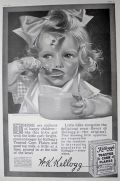 1916 Kellogg's Corn Flakes Ad ~ J.C. Leyendecker ~ Girl with Curl