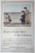 1916 Kodak Ad ~ Story of the Children ~ Kids on Beach