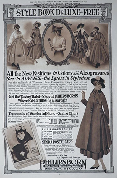 1916 Philipsborn Women's Fashions Ad