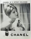 1959 Vintage Chanel No.5 Spray Cologne Ad