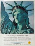1957 Cyanamid Copper Ad ~ Statue of Liberty