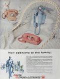 1960 Vintage GTE Phone Ad ~ Starlite & Space-Maker Retro Phones