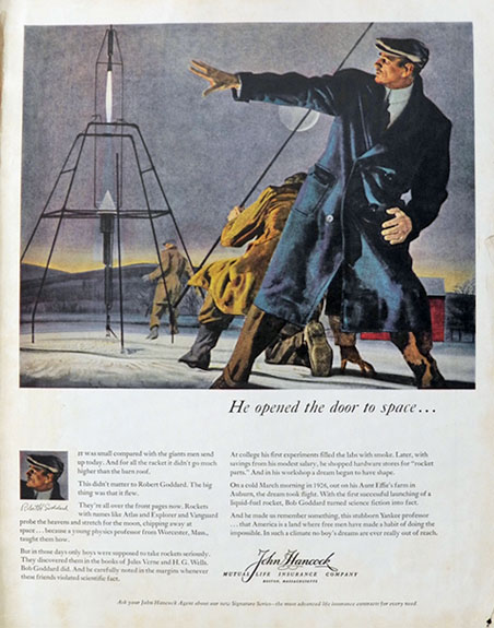 1959 John Hancock Insurance Ad ~ Robert Goddard, Vintage ...