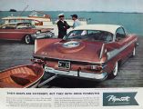 1959 Plymouth Fury Ad ~ Their Boats Are Different . . .