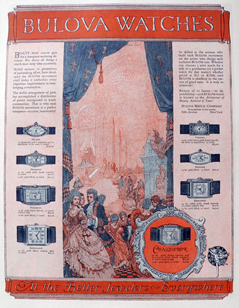 1926 Bulova Watches Ad ~ Conqueror, Helene, Others