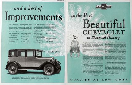 1927 Chevy Landau Ad ~ Most Beautiful