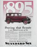 1928 Dodge Standard Six Ad ~ Beauty Not Limited