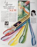1928 Dr. West's Toothbrush Ad ~ 4 Ways It's New