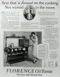1926 Florence Oil Range Ad ~ Focused Heat