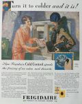 1929 Frigidaire Refrigerator Ad ~ Cold Control