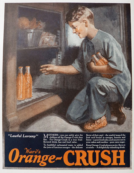1926 Orange Crush Ad ~ Lawful Larceny