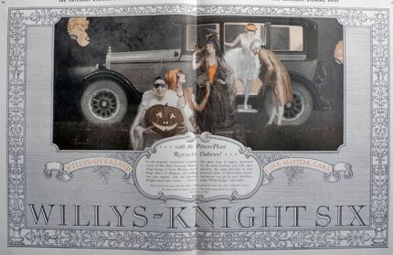 1925 WIllys Knight Ad ~ Halloween Party
