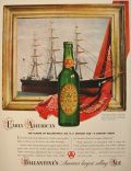 1940 Ballantine's Ale Ad ~ "Flying Cloud" Clipper Ship