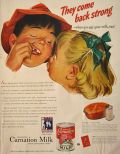 1942 Carnation Milk Ad ~ Boy's Missing Tooth