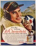 1942 Chesterfield Cigarettes Ad ~ Army Pilot