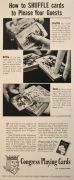 1940 Congress Playing Cards Ad ~ How to Shuffle
