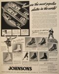 1939 Vintage Nestor Johnson Ice Skates Ad