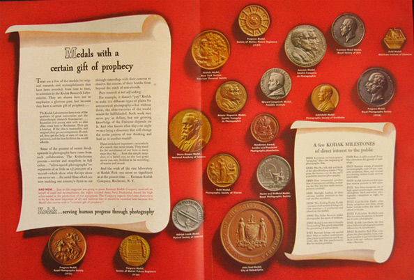 1942 Kodak Ad ~ Photographic Medals